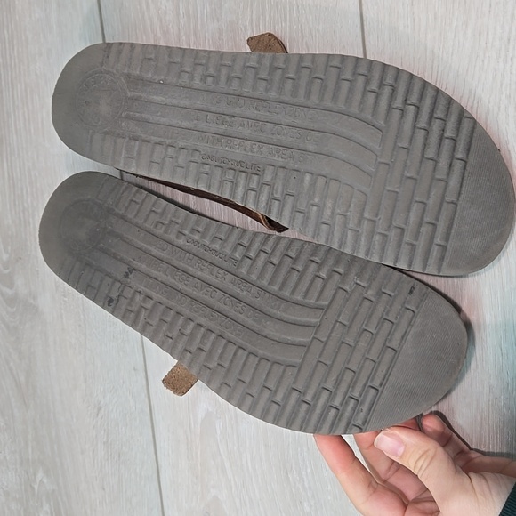 Mephisto Women Brown Leather Loop Toe Sandals Platform Sz 41/11 - Picture 11 of 13